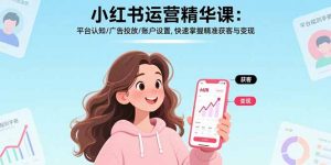 小红书运营精华课：平台认知/广告投放/账户设置,快速掌握精准获客与变现-LH资源分享网