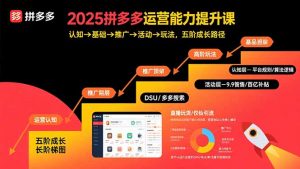 2025拼多多运营能力提升课：认知→基础→推广→活动→玩法，五阶成长路径-LH资源分享网