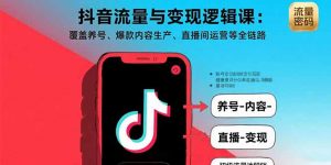 抖音流量与变现逻辑课：覆盖养号、爆款内容生产、直播间运营等全链路-LH资源分享网