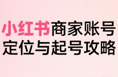 小红书电商全链路实战从定位到爆单，系统拆解小红书商家起号全流程(更新)-LH资源分享网