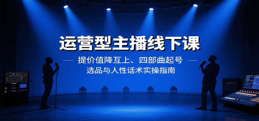 运营型主播线下课：提价值降互上、四部曲起号、选品与人性话术实操指南-LH资源分享网
