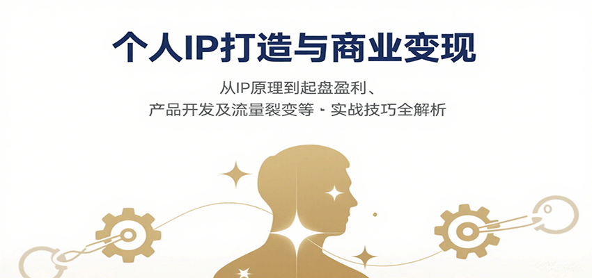 个人IP打造与商业变现，从IP原理到起盘盈利、产品开发及流量裂变等实战技巧全解析-LH资源分享网