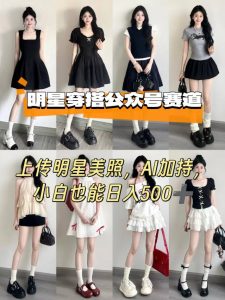 公众号明星穿搭赛道，上传明星美照，AI加持，小白也能日入5张-LH资源分享网