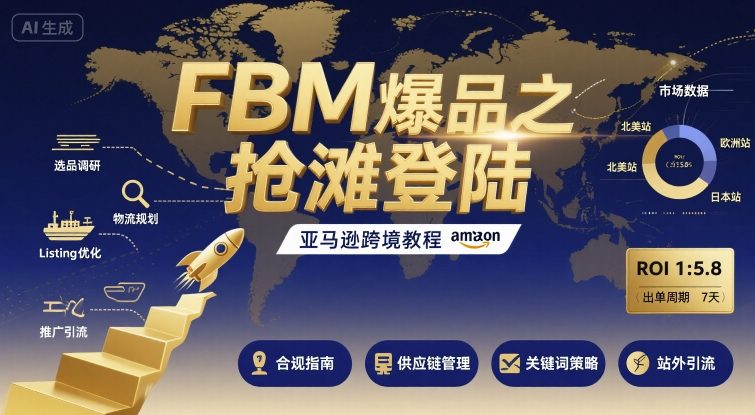 FBM爆品之抢滩登陆-亚马逊跨境教程-LH资源分享网
