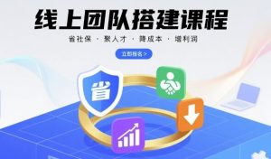 线上团队搭建课程，省社保，聚人才，降成本，增利润，团队管理必看-LH资源分享网