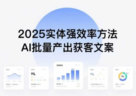 实体强效率方法：AI批量产出获客文案，2025年普通人拥抱AI，实现实体创收-LH资源分享网