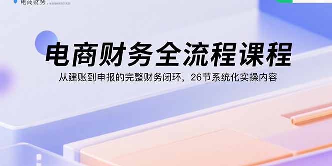 电商财务全流程课程：从建账到申报的完整财务闭环，26节系统化实操内容-LH资源分享网
