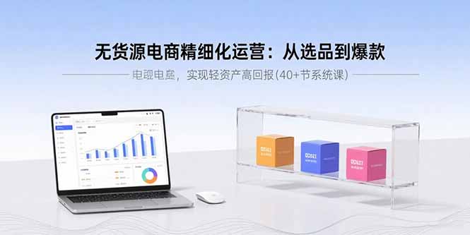 无货源电商精细化运营：从选品到爆款，实现轻资产高回报(40+节系统课-LH资源分享网
