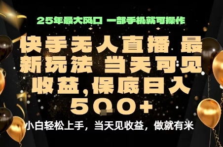变现最快的项目，当天出收益，一部手机，保底日入5张【揭秘】-LH资源分享网