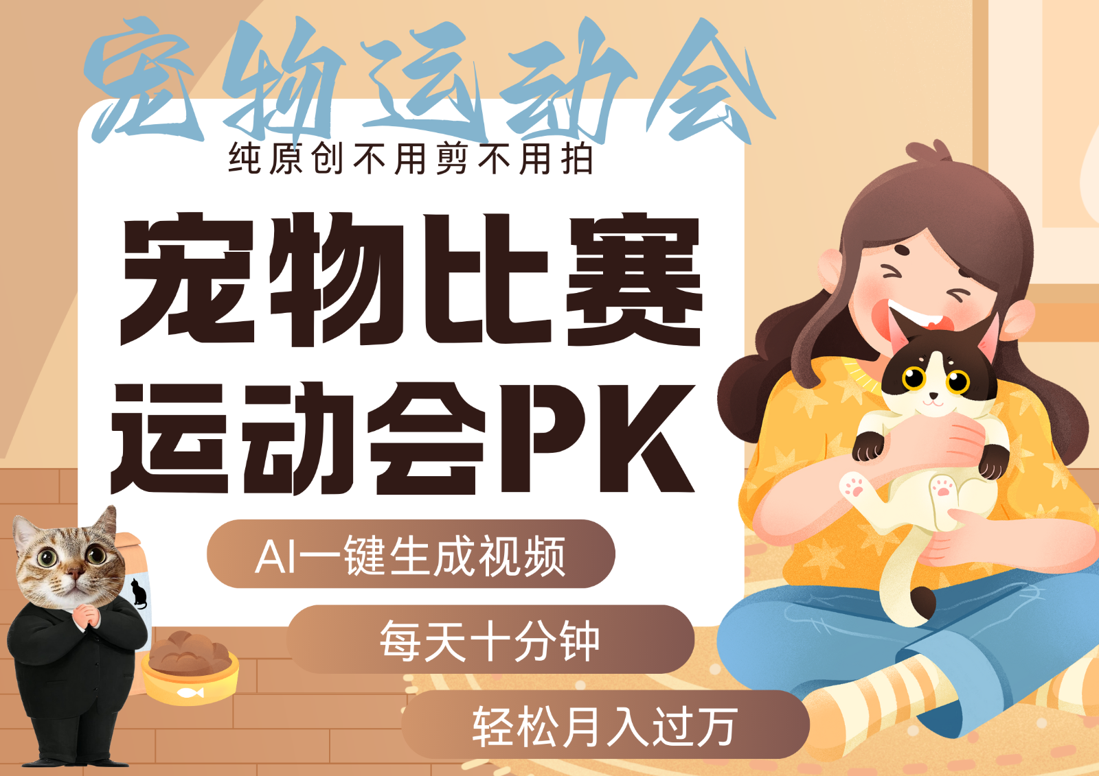 AI萌宠运动员跳水 射击 篮球 足球比赛 每天十分钟 附详细提示词文案库 代替做…-LH资源分享网