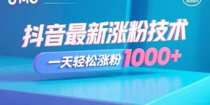 抖音最新涨粉技术，一天轻松涨粉1000+-LH资源分享网