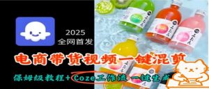 2025全网首发，电商带货视频一键混剪保姆级教程+Coze工作流一键生成-LH资源分享网