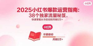 2025小红书爆款运营指南：38个独家流量秘笈，快速掌握从冷启动到月销5万+-LH资源分享网