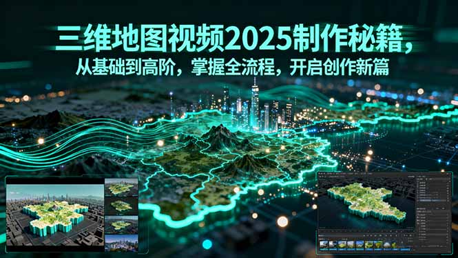 三维地图视频2025制作秘籍，从基础到高阶，掌握全流程，开启创作新篇-LH资源分享网