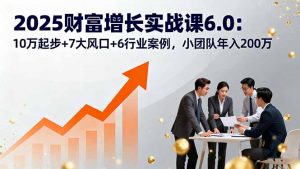 2025财富增长实战课6.0：10万起步+7大风口+6行业案例，小团队年入200万-LH资源分享网