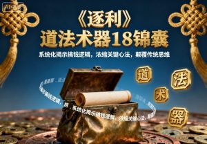 《逐利》道法术器18锦囊，系统化揭示搞钱逻辑，浓缩关键心法，颠覆传统思维-LH资源分享网