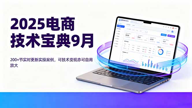 2025电商技术宝典9月：200+节实时更新实操案例，可技术变现亦可自用放大-LH资源分享网
