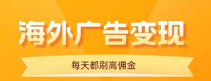 用手机看海外广告,每天10分钟,单机日入20+,无需养鸡,保姆级教程-LH资源分享网