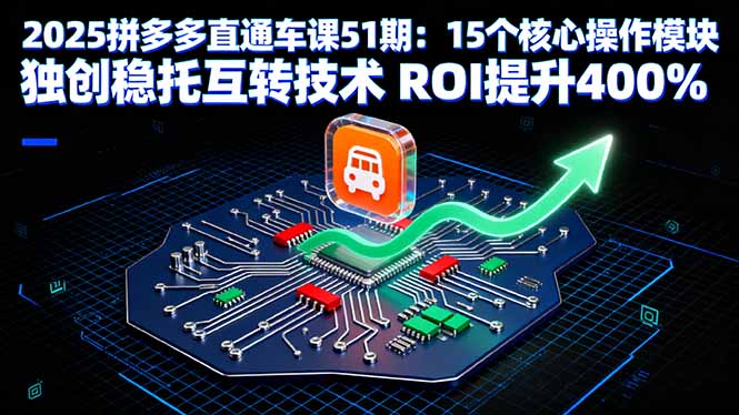 2025拼多多直通车课51期：15个核心操作模块 独创稳托互转技术 ROI提升400%-LH资源分享网