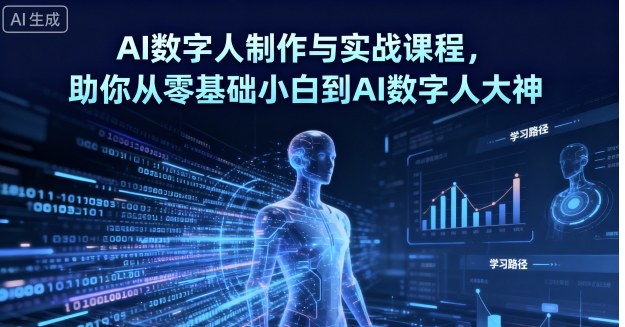 AI数字人制作与实战课程，助你从零基础小白到AI数字人大神-LH资源分享网