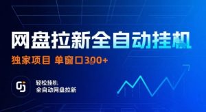 网盘拉新全自动挂G，独家技术，操作简单，自动完成拉新任务，单窗口3张【揭秘】-LH资源分享网