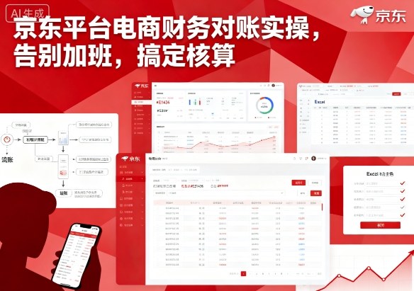 京东平台电商财务对账实操，告别加班，搞定核算-LH资源分享网