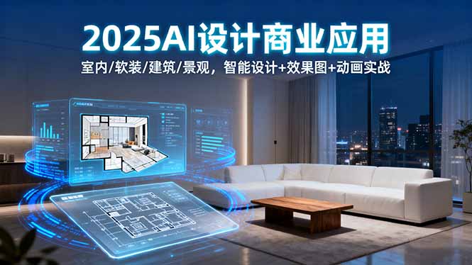 2025AI设计商业应用：室内/软装/建筑/景观，智能设计+效果图+动画实战-LH资源分享网