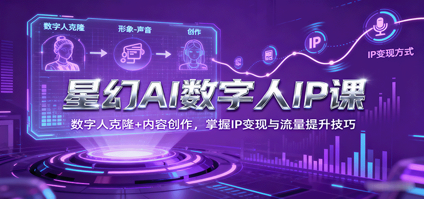 星幻AI数字人IP课，数字人克隆+内容创作，掌握IP变现与流量提升技巧-LH资源分享网