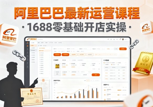 阿里巴巴最新运营课程，1688零基础开店实操-LH资源分享网