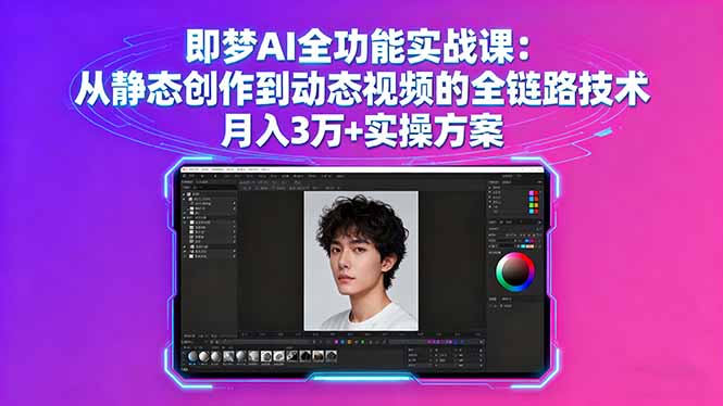 即梦AI全功能实战课：从静态创作到动态视频的全链路技术 月入3万+实操方案-LH资源分享网