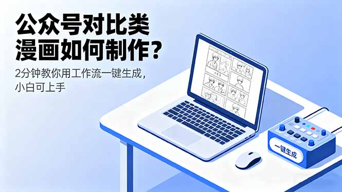 公众号对比类漫画如何制作？2分钟教你用工作流一键生成，小白可上手-LH资源分享网