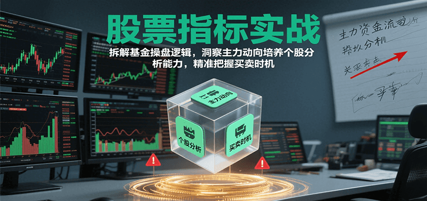 股票指标实战，基金操盘逻辑拆解，洞察主力动向培养个股分析能力把握买卖时机(更新)-LH资源分享网