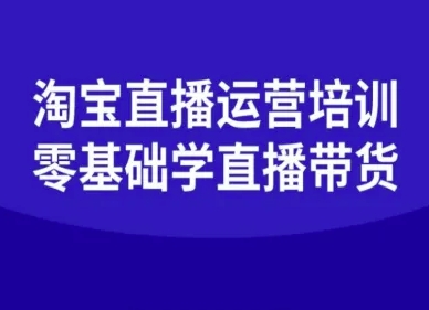 淘宝直播运营培训-零基础学会直播卖货-LH资源分享网