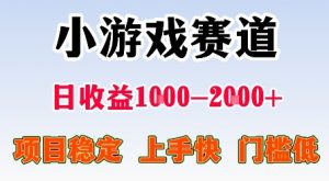 最新小游戏赛道,日收益1k-2k+,项目稳定上手快门槛低,在家就可以自己创业【揭秘】-LH资源分享网