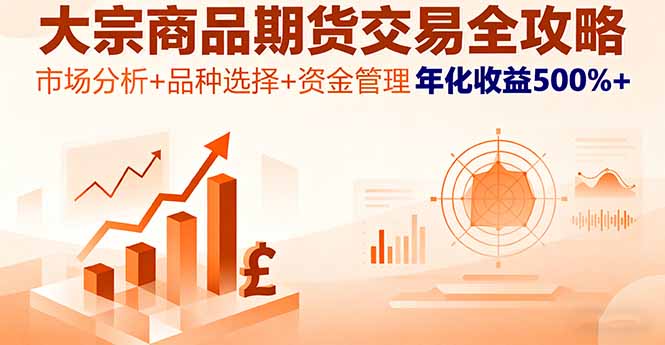 大宗商品期货交易全攻略，市场分析+品种选择+资金管理，年化收益500%+-LH资源分享网