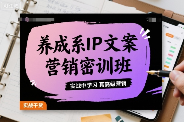 养成系IP文案营销密训班，实战中学习真高级营销-LH资源分享网