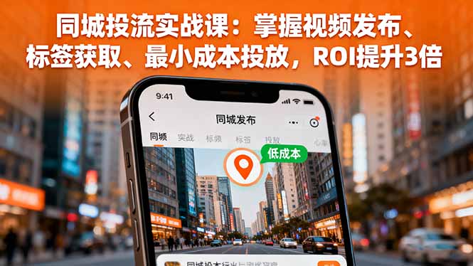 同城投流实战课：掌握视频发布、标签获取、最小成本投放，ROI提升3倍-LH资源分享网