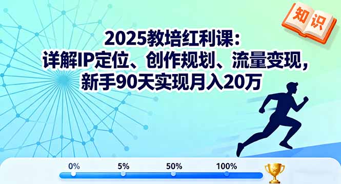 2025教培红利课：详解IP定位、创作规划、流量变现，新手90天实现月入20万-LH资源分享网