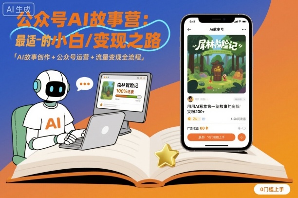 公众号ai故事营，最适合小白的自媒体变现之路-LH资源分享网