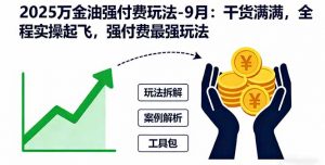 2025万金油强付费玩法-9月:干货满满,全程实操起飞,强付费最强玩法-LH资源分享网