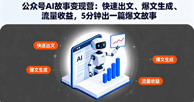 公众号AI故事变现营：快速出文、爆文生成、流量收益，5分钟出一篇爆文故事-LH资源分享网