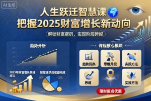 人生跃迁智慧课,把据2025财富增长新动向-LH资源分享网