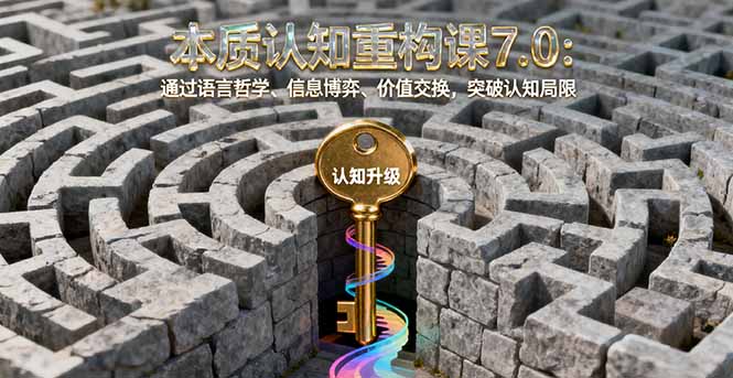 本质认知重构课7.0：通过语言哲学、信息博弈、价值交换，突破认知局限-LH资源分享网