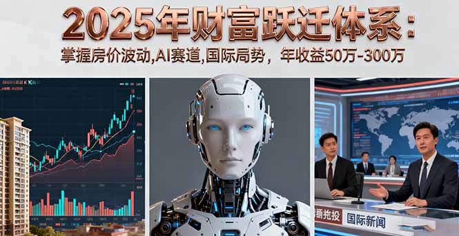 2025年财富跃迁体系：掌握房价波动,AI赛道,国际局势，年收益50万-300万-LH资源分享网