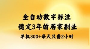 全自动数字标注，稳定3年的蓝海项目，居家也能矩阵开干的副业，单机日入3张+【揭秘】-LH资源分享网