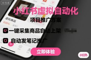 小红书虚拟自动化项目，一键采集商品自动上架，自动发笔记推广-LH资源分享网