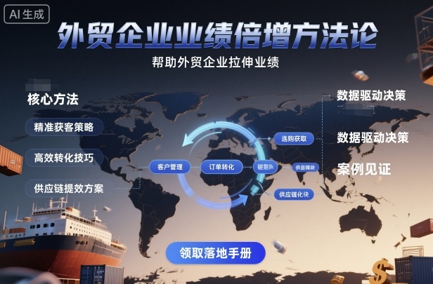 外贸企业业绩倍增方法论，帮助外贸企业拉伸业绩-LH资源分享网