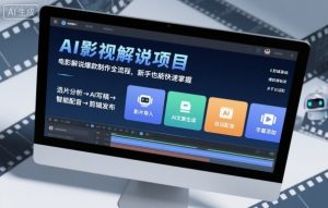 AI影视解说项目,电影解说爆款制作全流程,新手也能快速掌握-LH资源分享网