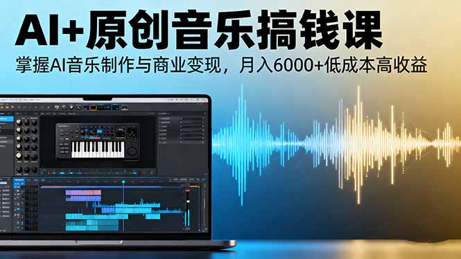 AI+原创音乐搞钱课：掌握AI音乐制作与商业变现，月入6000+低成本高收益-LH资源分享网