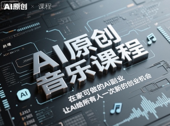 AI原创音乐课程，在家可做的Ai副业，让Ai给所有人一次新的创业机会-LH资源分享网